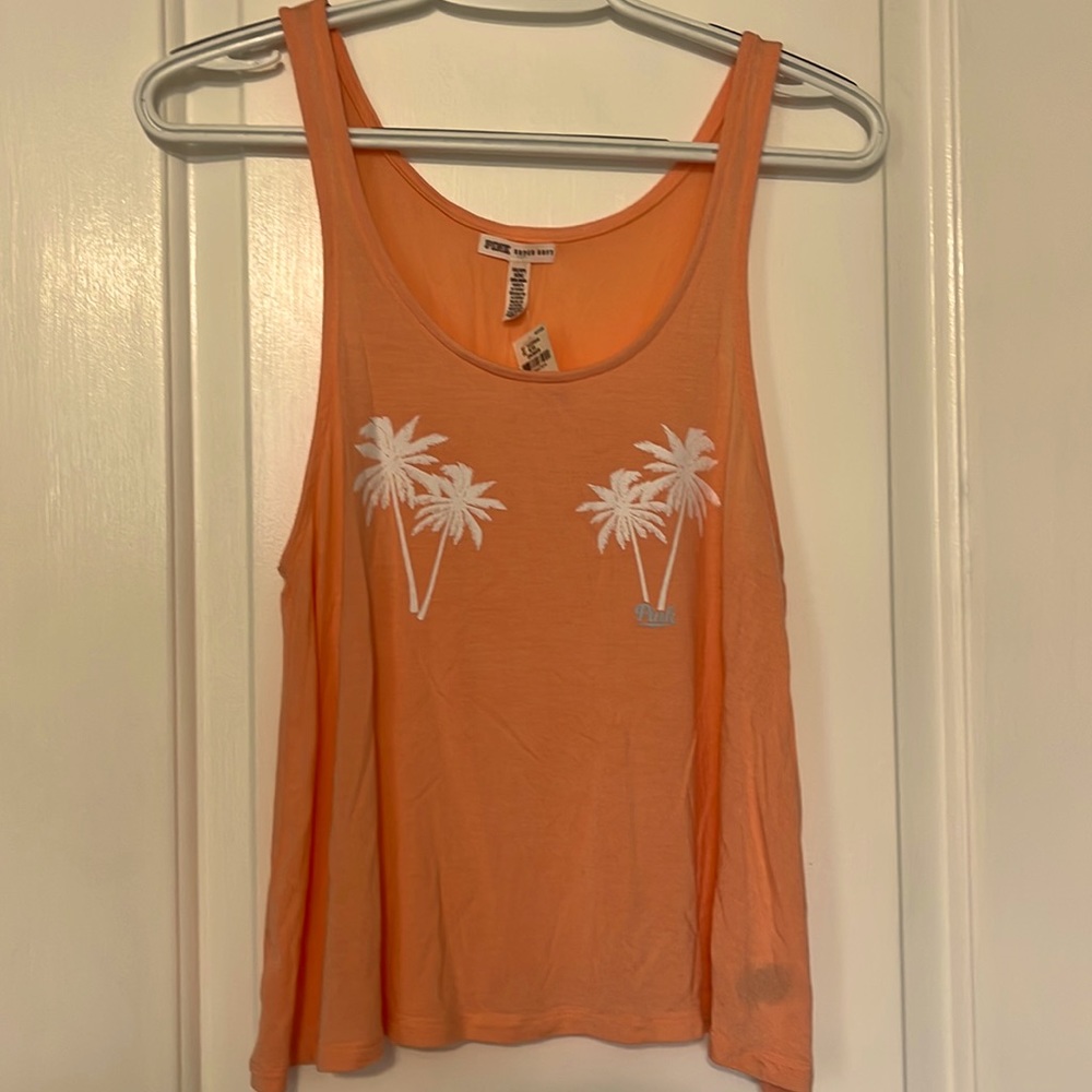 Pink Women’s Palm Tree Tank Top